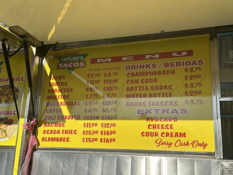 Arturo's Taco Truck - Pasadena, CA menu_pic