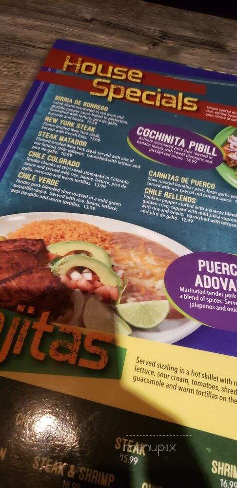 Cantina del Rio - Warwick, RI menu_pic