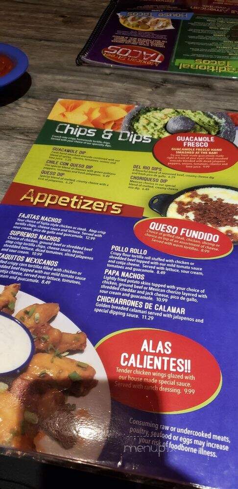 Cantina del Rio - Warwick, RI menu_pic