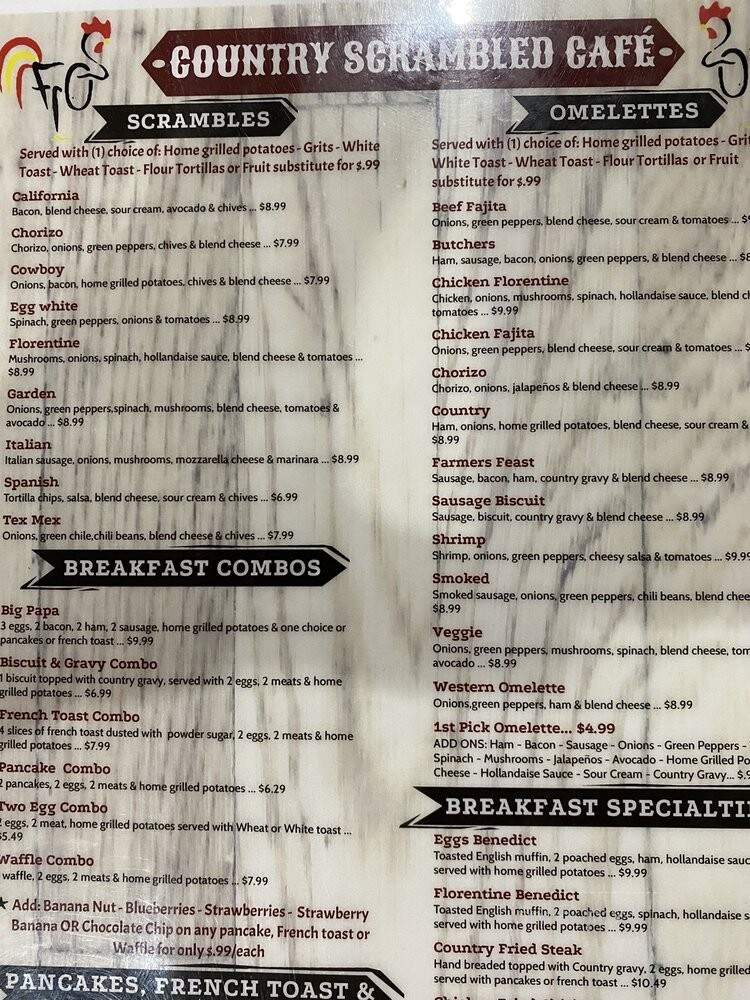 Country Scrambled Cafe 2 - Humble, TX menu_pic
