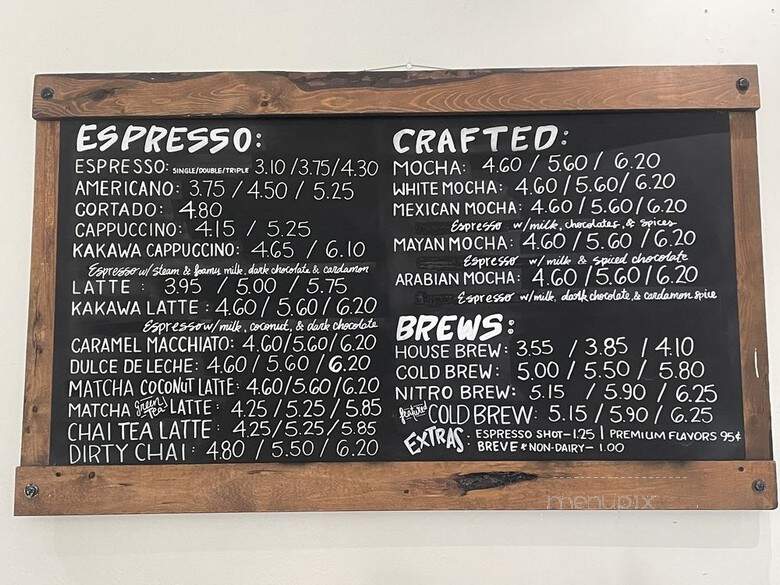 Kakawa Coffee - San Diego, CA menu_pic