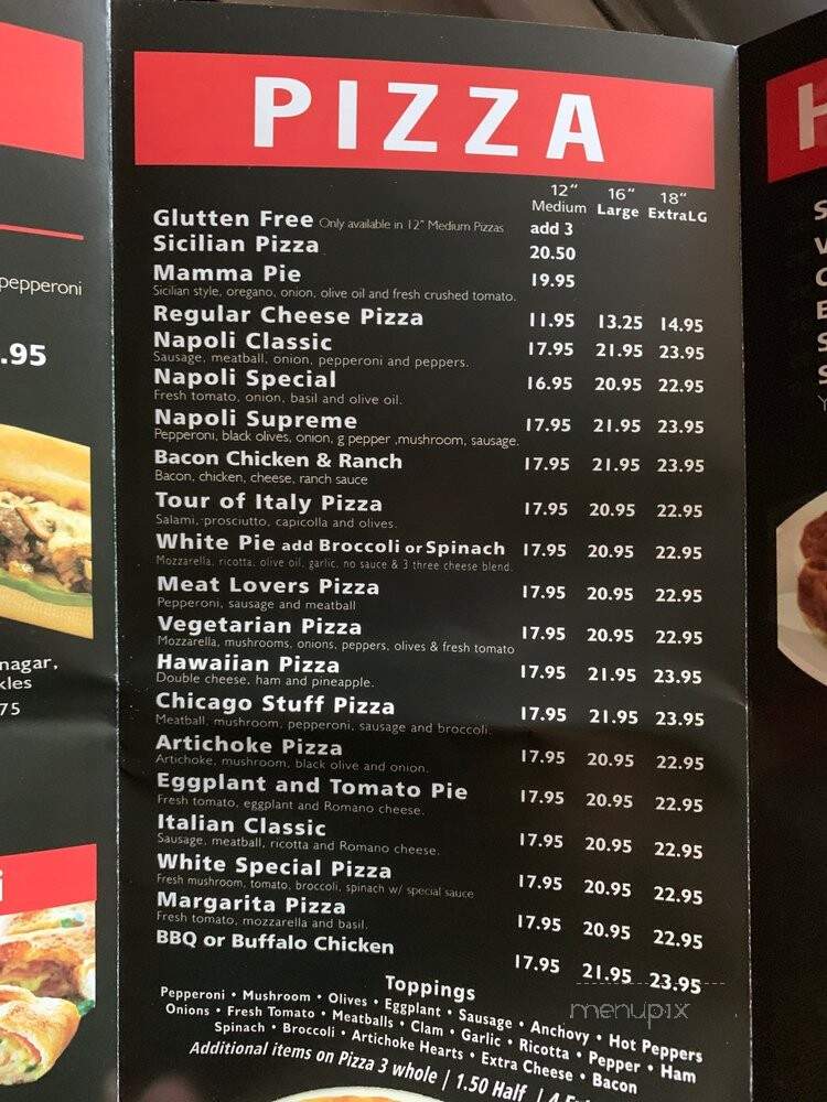 Napoli on the Bay - Naples, FL menu_pic