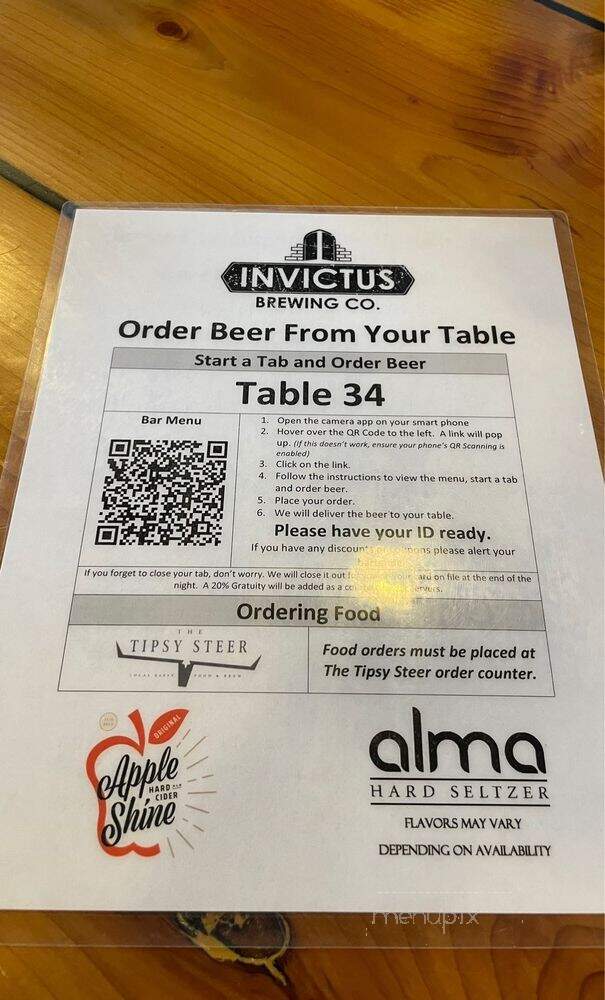 Tipsy Steer - Blaine, MN menu_pic