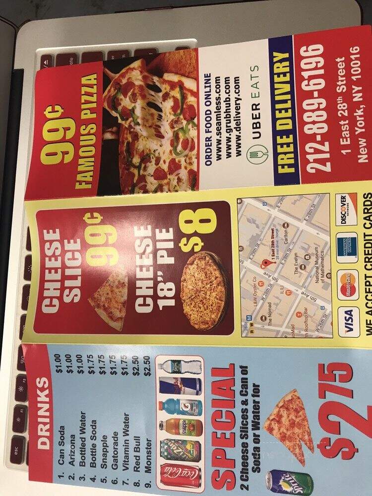 Famous Pizza - New York, NY menu_pic