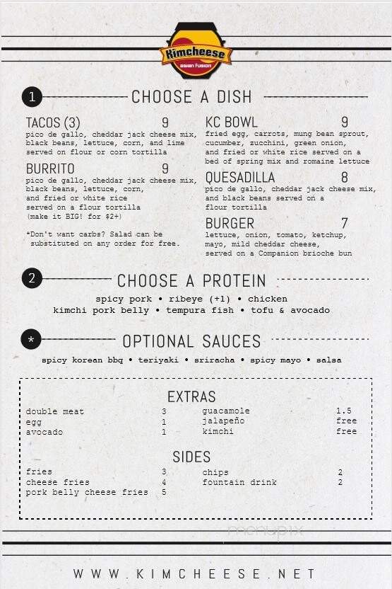 Kimcheese - St. Louis, MO menu_pic