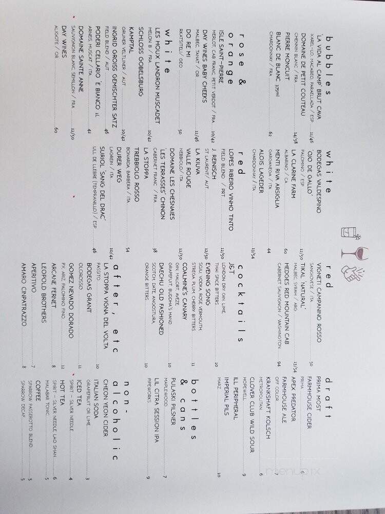 Passerotto - Chicago, IL menu_pic