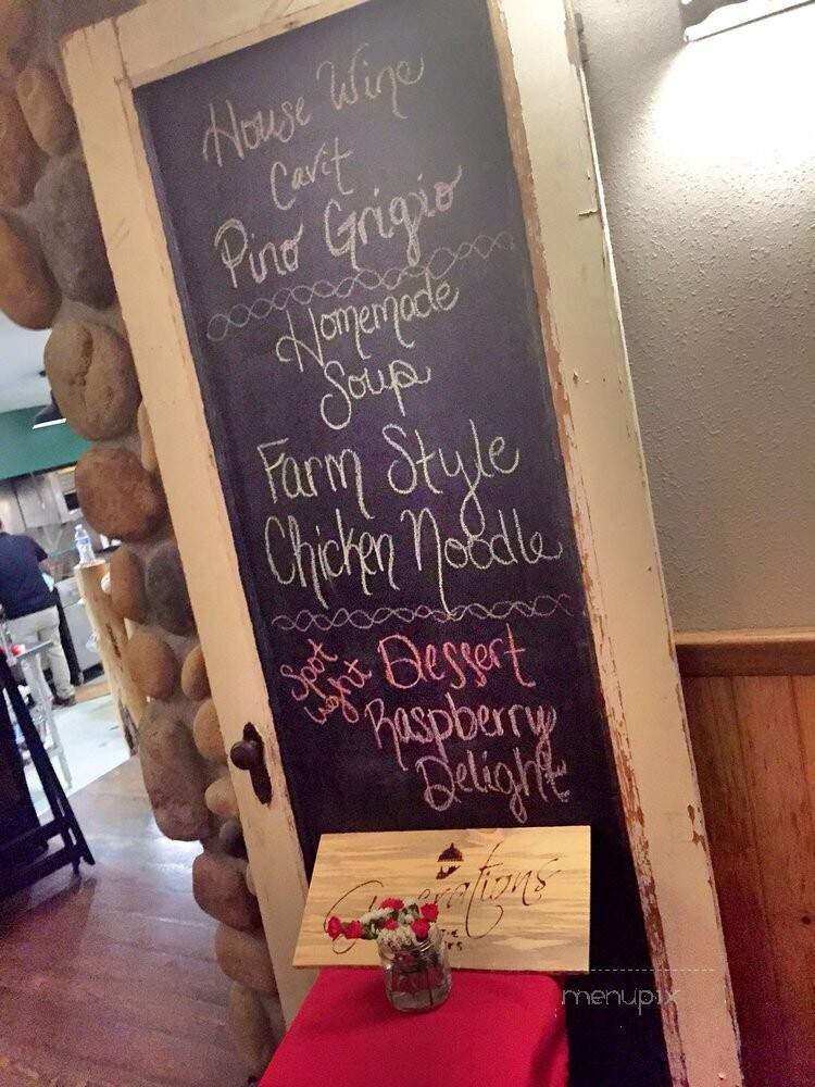 Generations at the Hemlocks - Moyie Springs, ID menu_pic