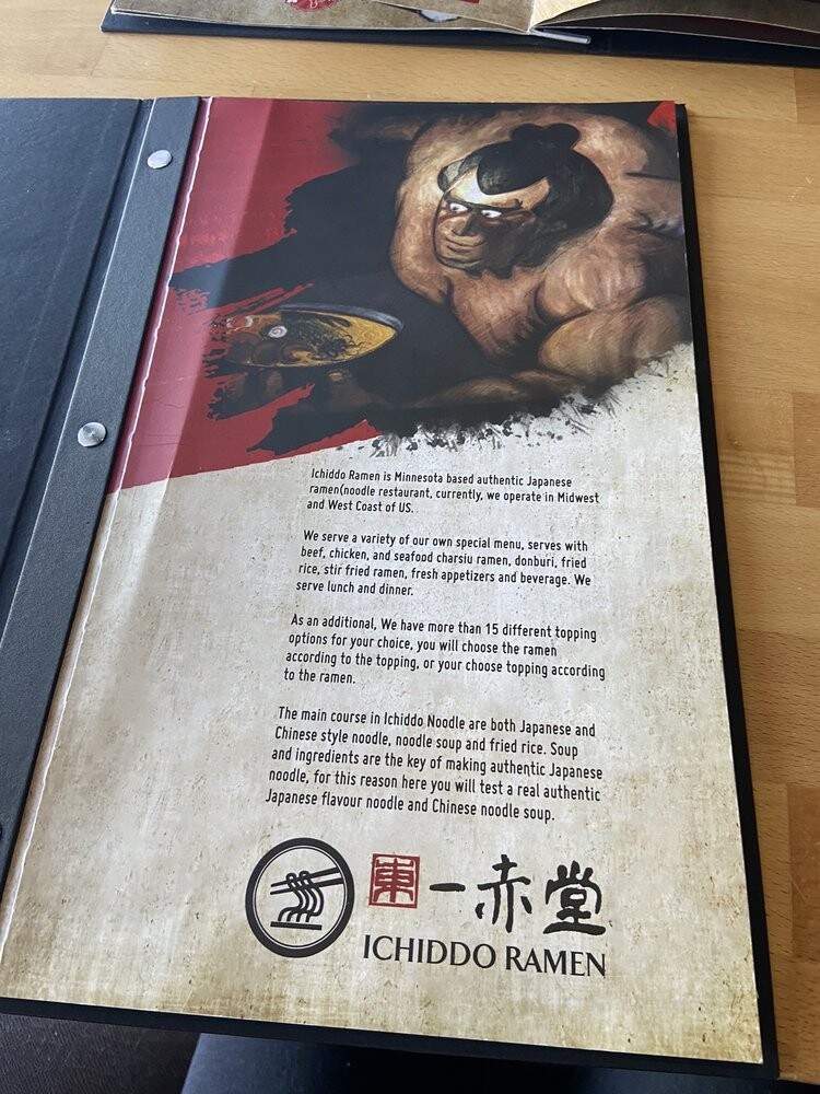 Ichiddo Ramen - Roseville, MN menu_pic