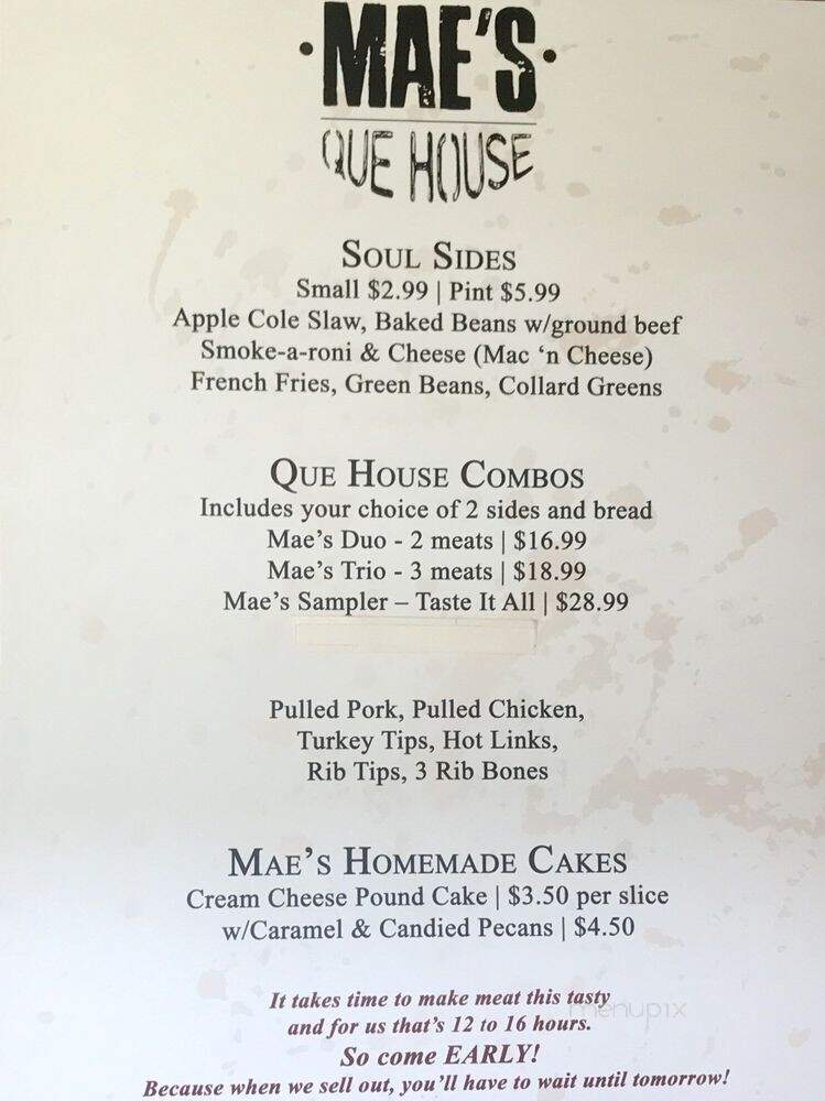 Mae's Que House - Hazel Crest, IL