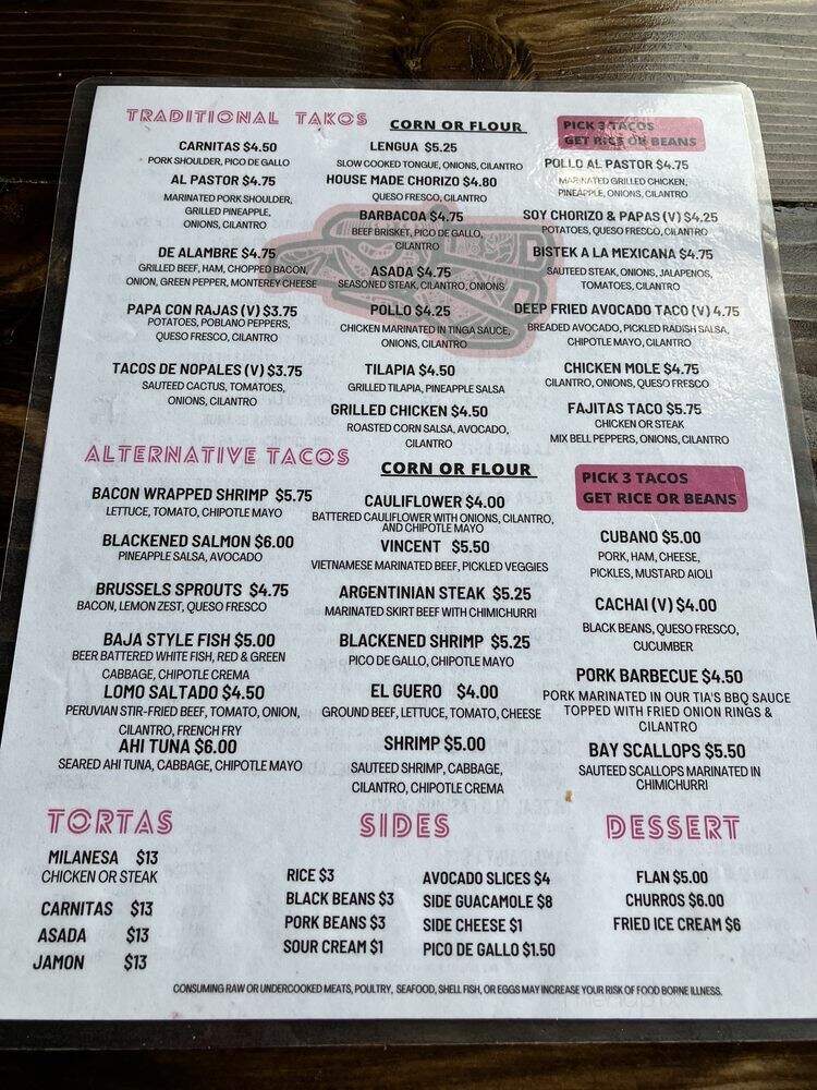 Kompali Taqueria - Milwaukee, WI menu_pic
