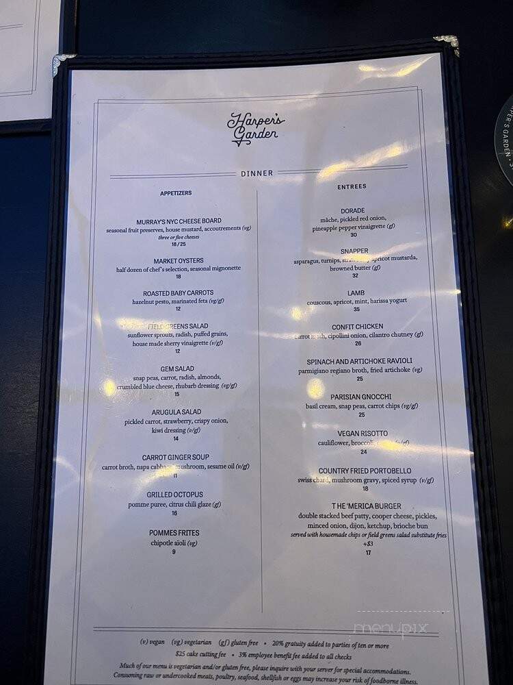 Harper's Garden - Philadelphia, PA menu_pic