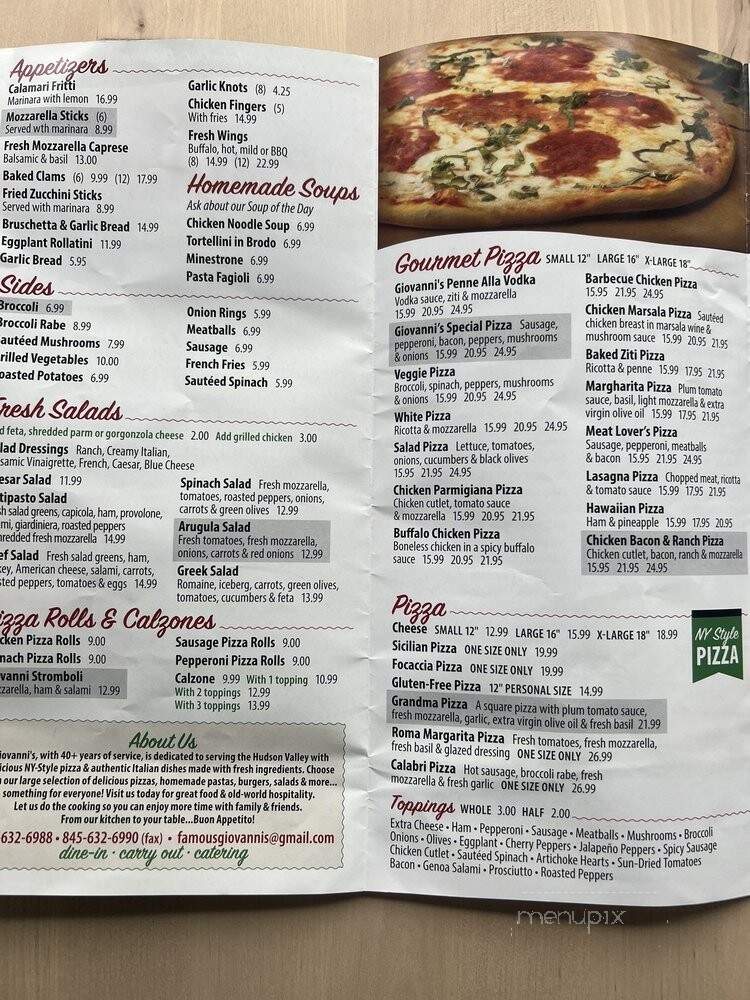 Famous Giovanni's Pizza & Restaurant - Wappingers Falls, NY