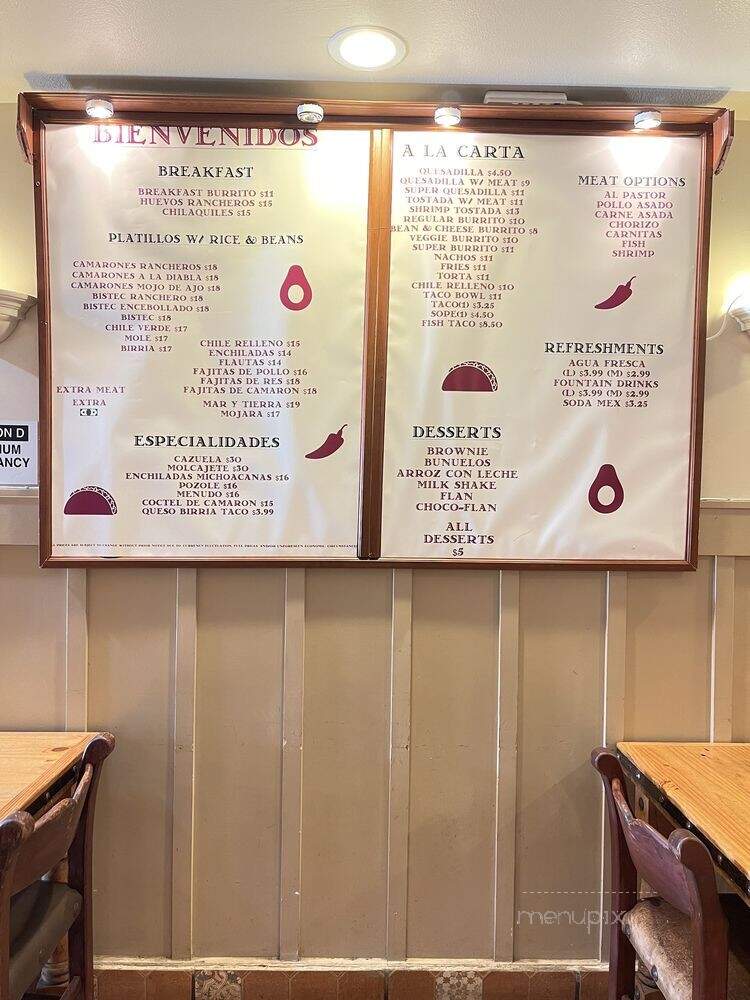 Las Marias Bar & Grill - Seaside, CA menu_pic