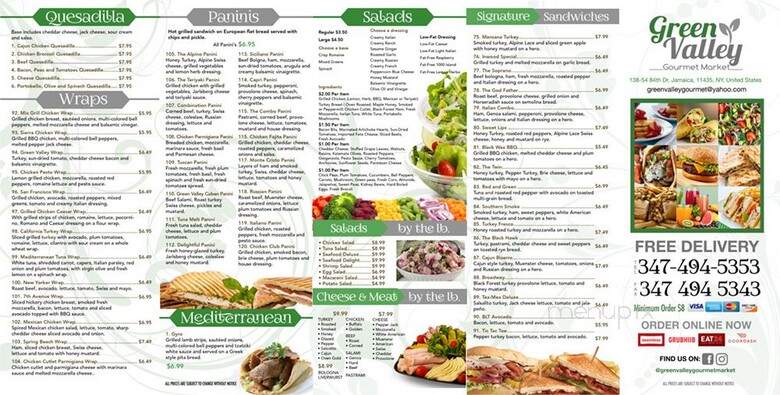 Green Valley Gourmet Market - Queens, NY menu_pic