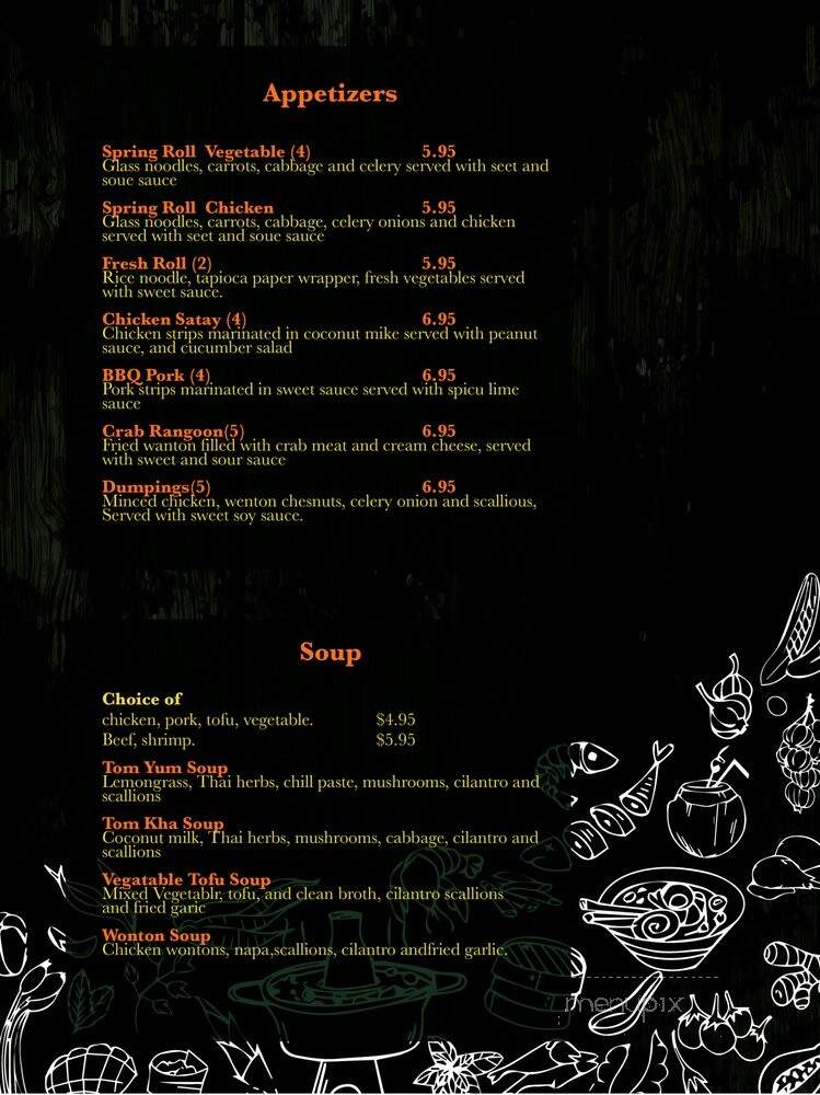 Real Thai Cuisine - Cranberry Township, PA menu_pic