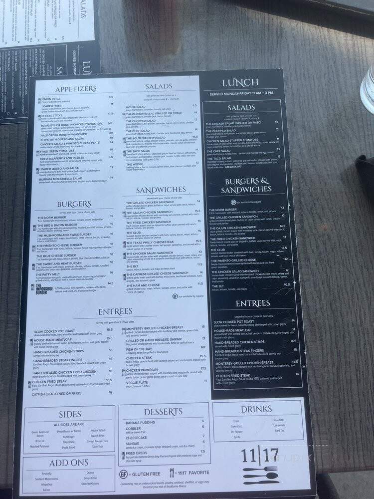 Eleven 17 - McKinney, TX menu_pic
