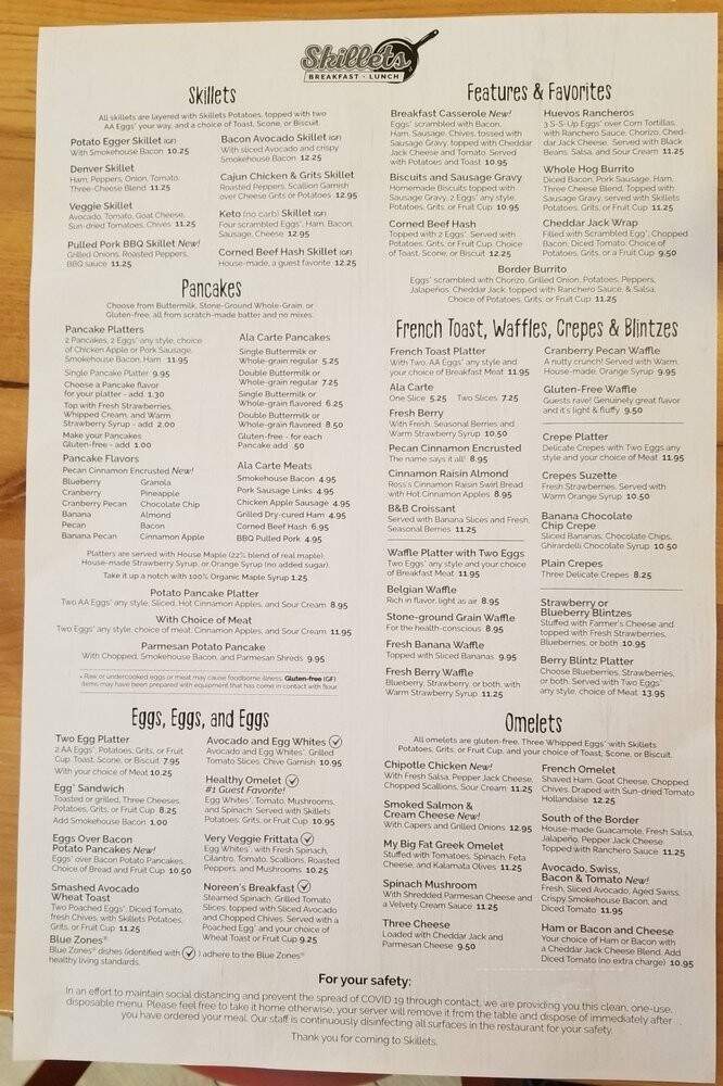 Skillets - Fort Myers, FL menu_pic