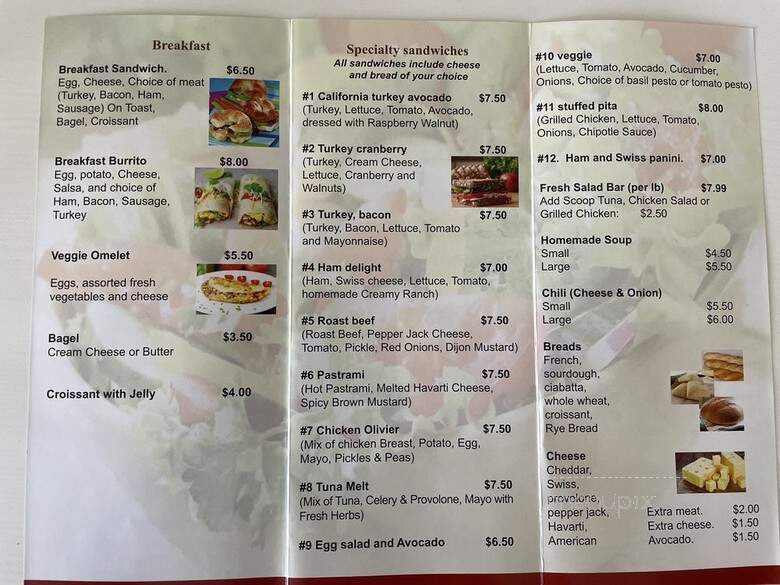 Cafe Joy - Pleasanton, CA menu_pic