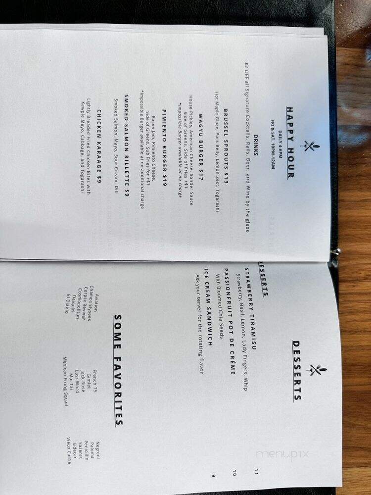 The Sonder Shaker - Minneapolis, MN menu_pic