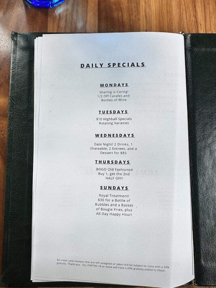 The Sonder Shaker - Minneapolis, MN menu_pic