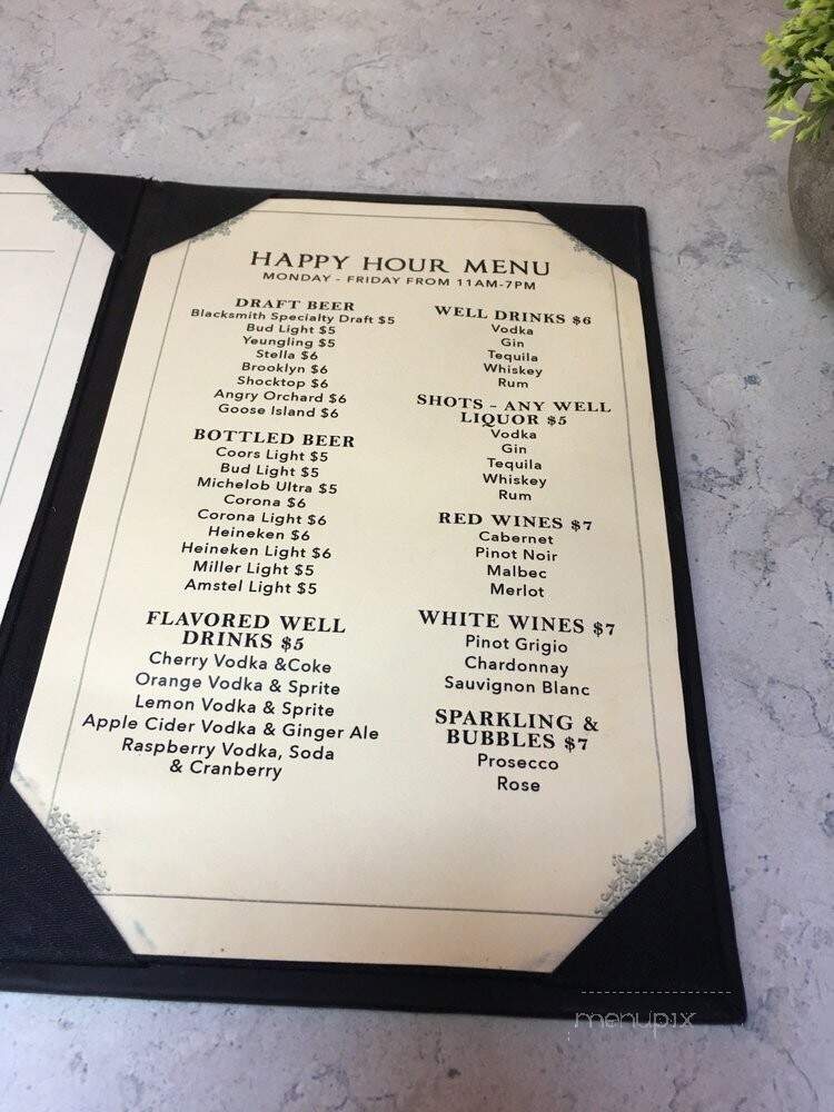 The Blacksmith NYC Bar and Kitchen - New York, NY menu_pic