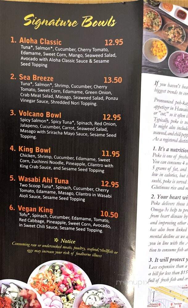 Poke Aloha - Huntsville, AL menu_pic