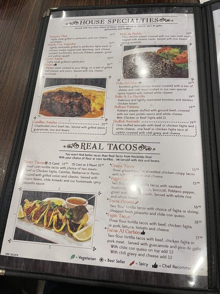 Hacienda Real - Fulshear, TX menu_pic