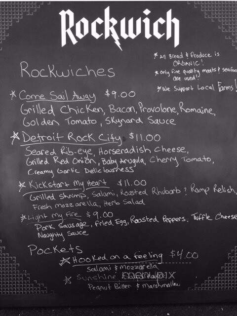 Rockwich - Traverse City, MI menu_pic