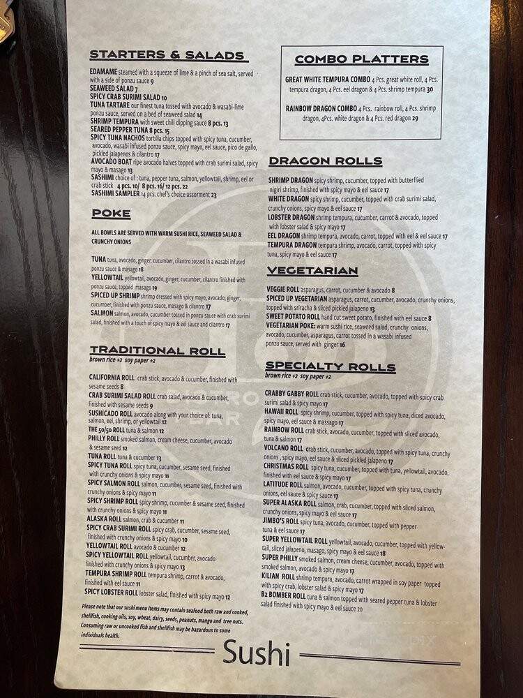B2 Bistro + Bar - Point Pleasant Beach, NJ menu_pic