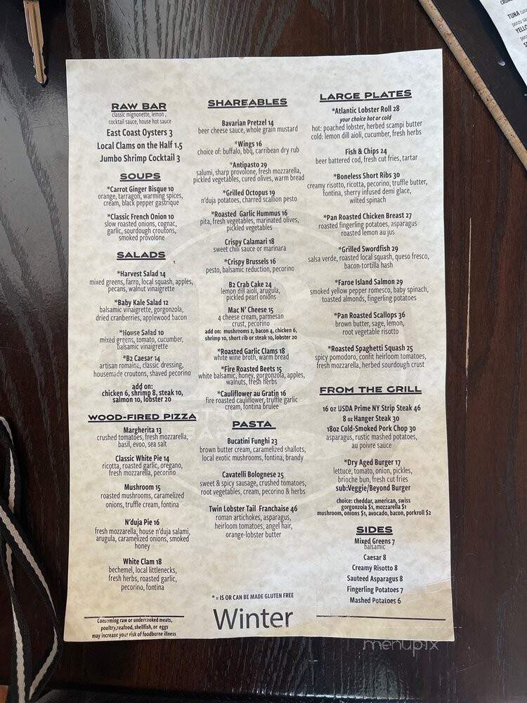 B2 Bistro + Bar - Point Pleasant Beach, NJ menu_pic