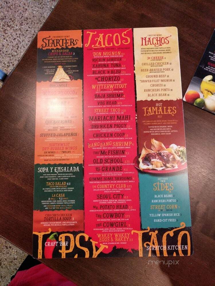 Tipsy Taco - Greenville, SC menu_pic