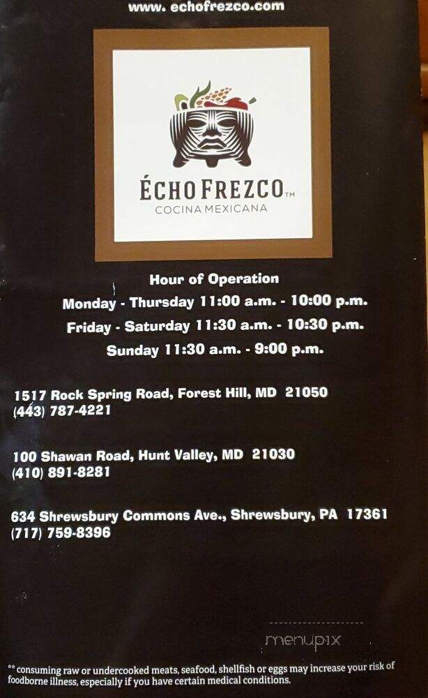 E'cho Frezco - Forest Hill, MD menu_pic