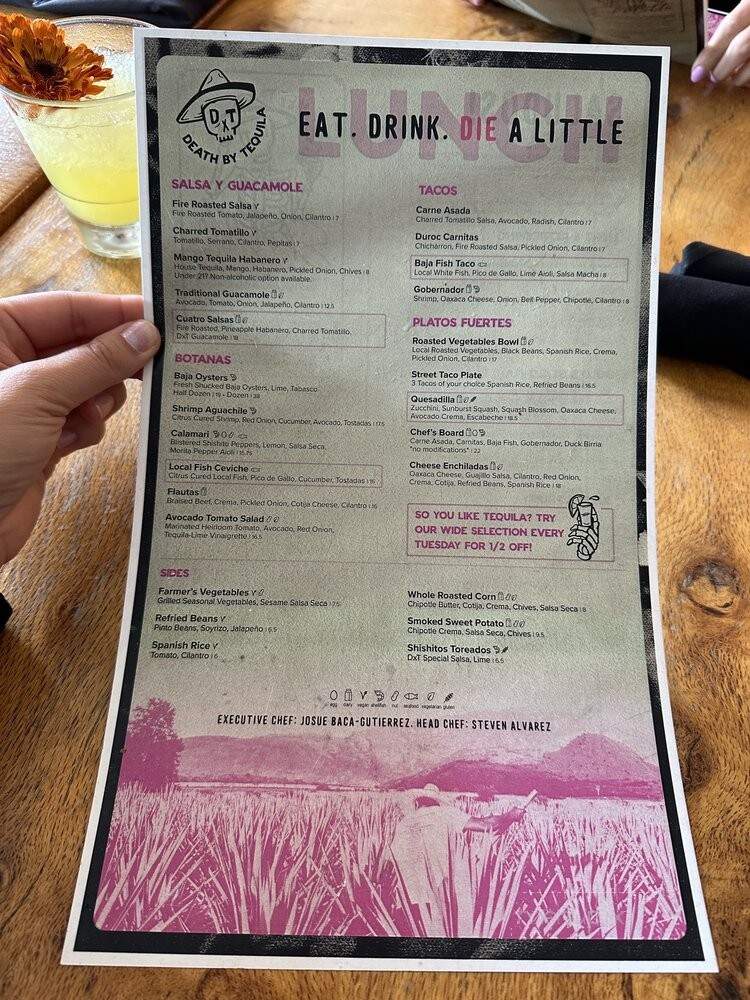 Death by Tequila - Encinitas, CA menu_pic