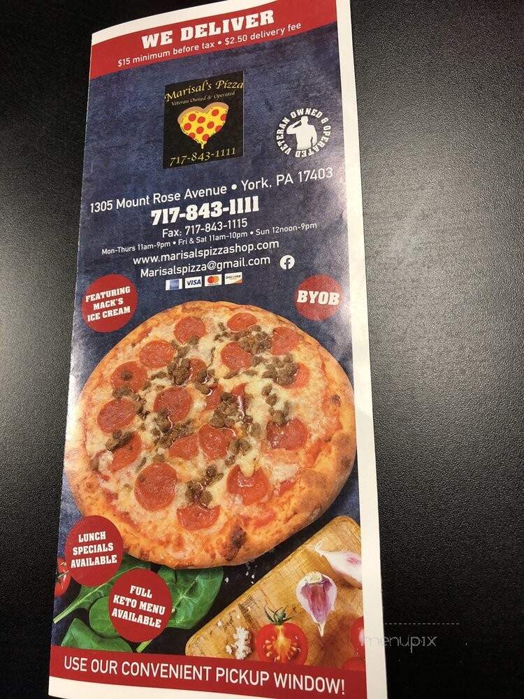 MariSal's Pizza Shop - York, PA menu_pic