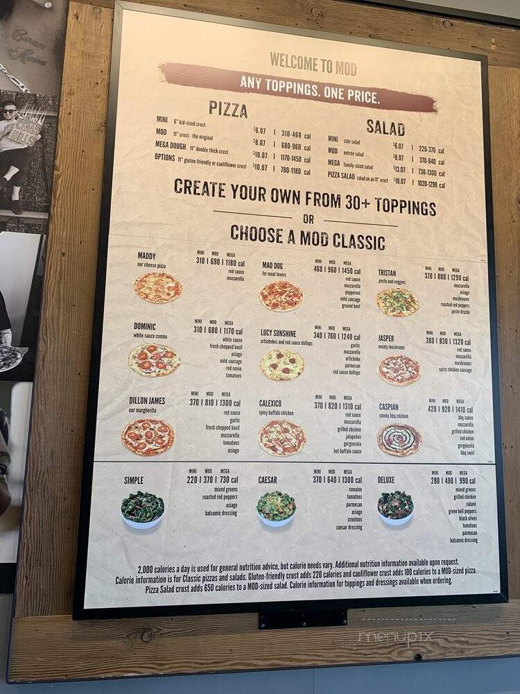 MOD Pizza - Cary, NC menu_pic