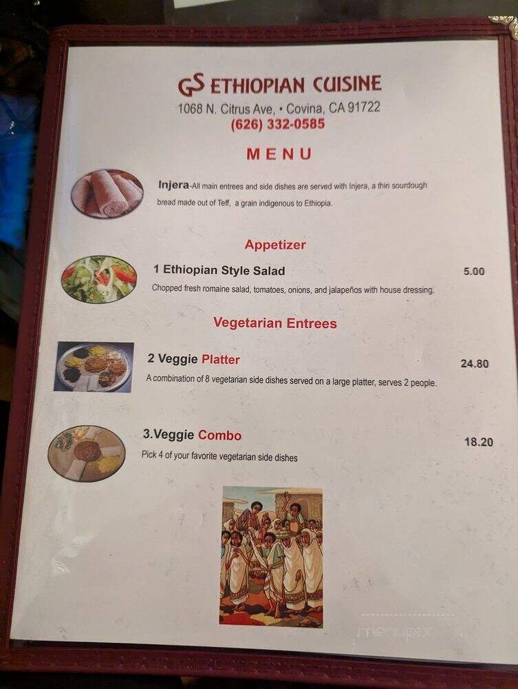 GS Cafe and Ethiopian Cuisine - Covina, CA menu_pic