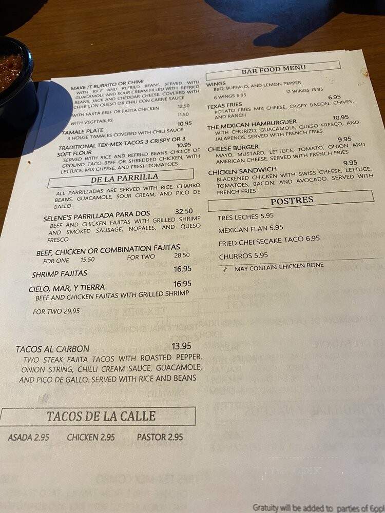 Las Flamas Sports Restaurant - Dallas, TX menu_pic