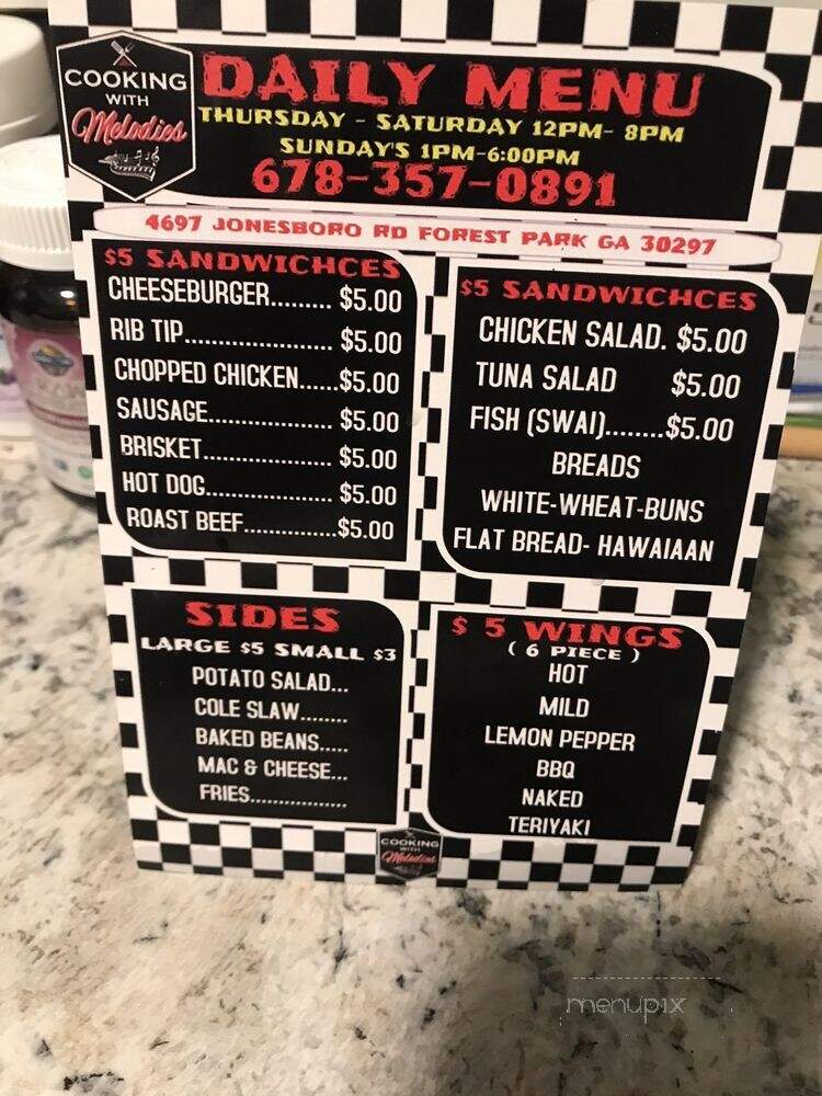 Cooking With Melodies - Forest Park, GA menu_pic