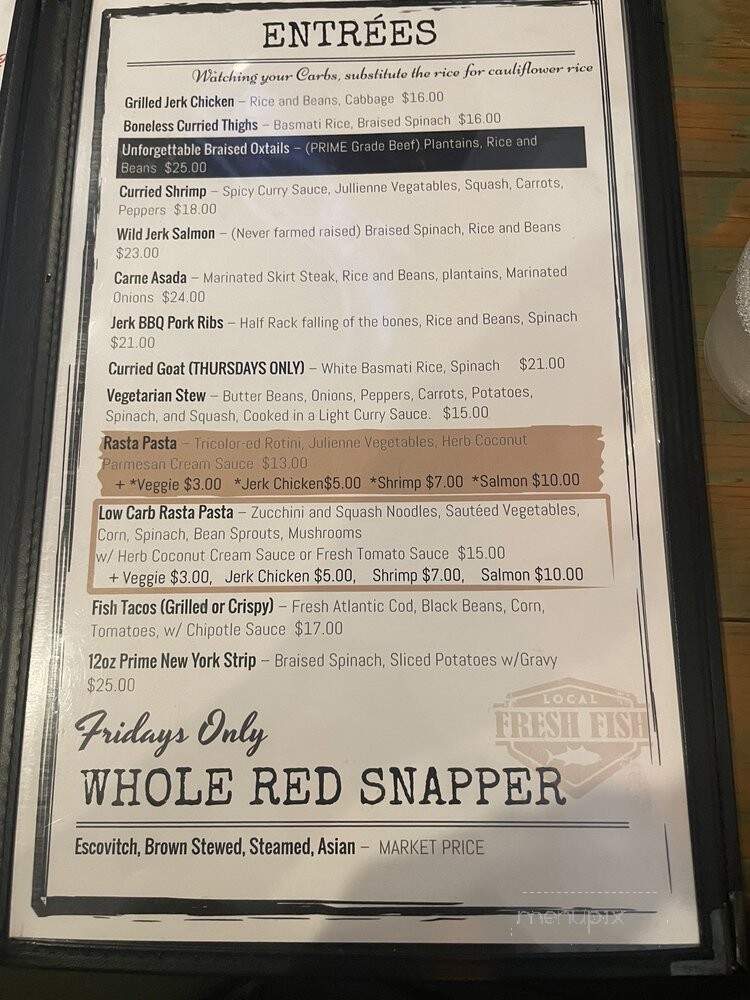Mad Cow Grill - Laurel, MD menu_pic