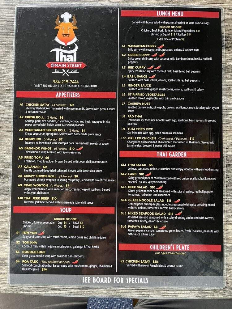 Thai At Main Street - Durham, NC menu_pic