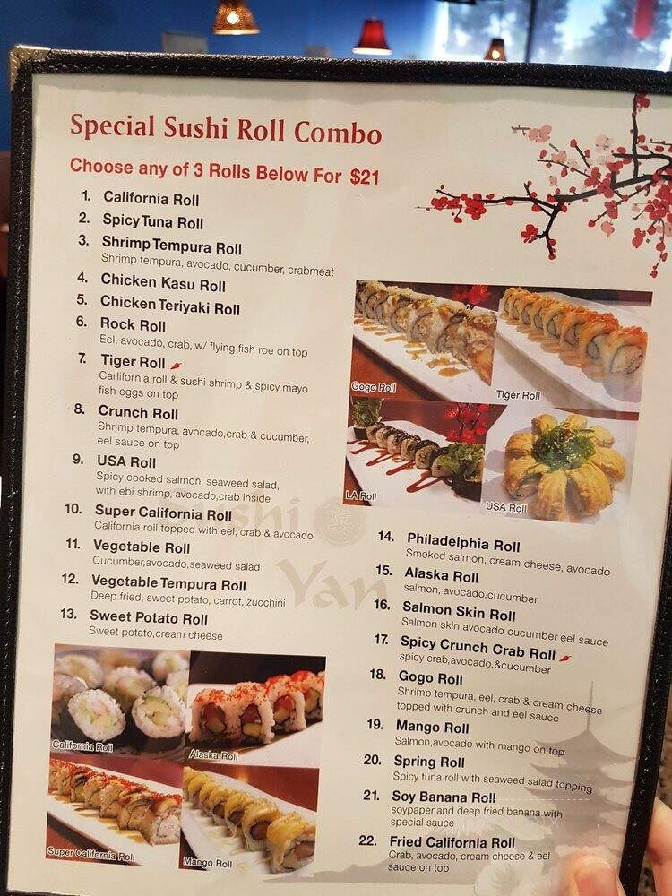 Sushi Yan - Montclair, CA menu_pic