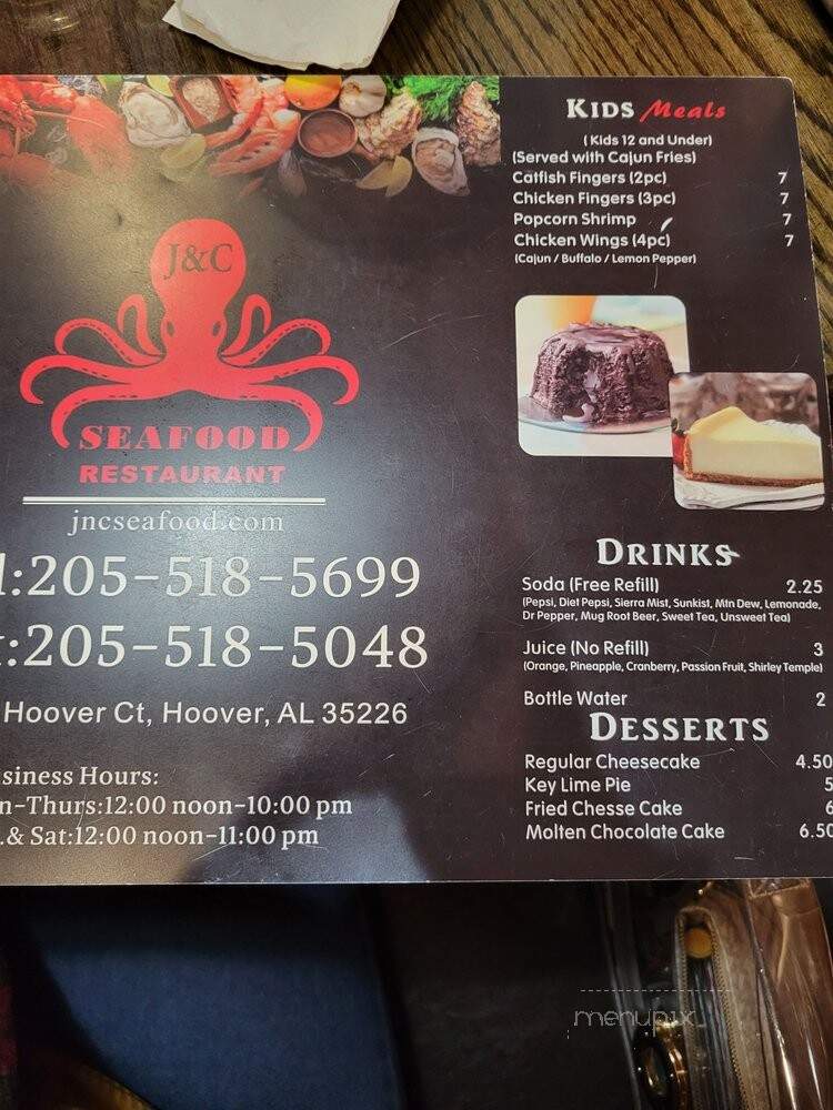 J&C Seafood - Hoover, AL menu_pic