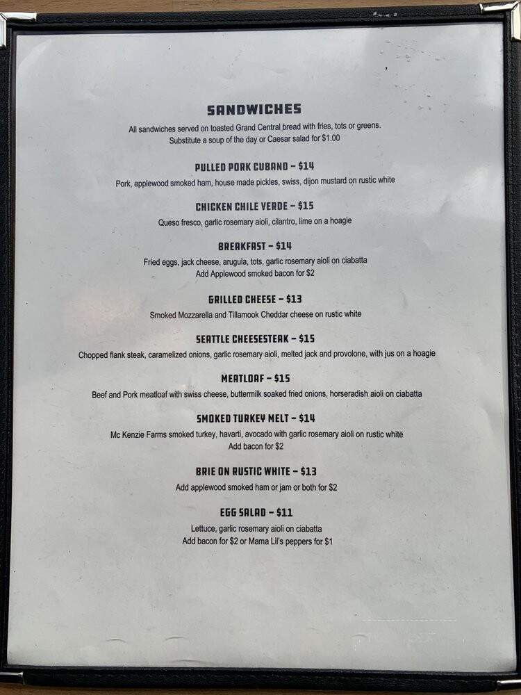 Uncle Eddie's - Seattle, WA menu_pic