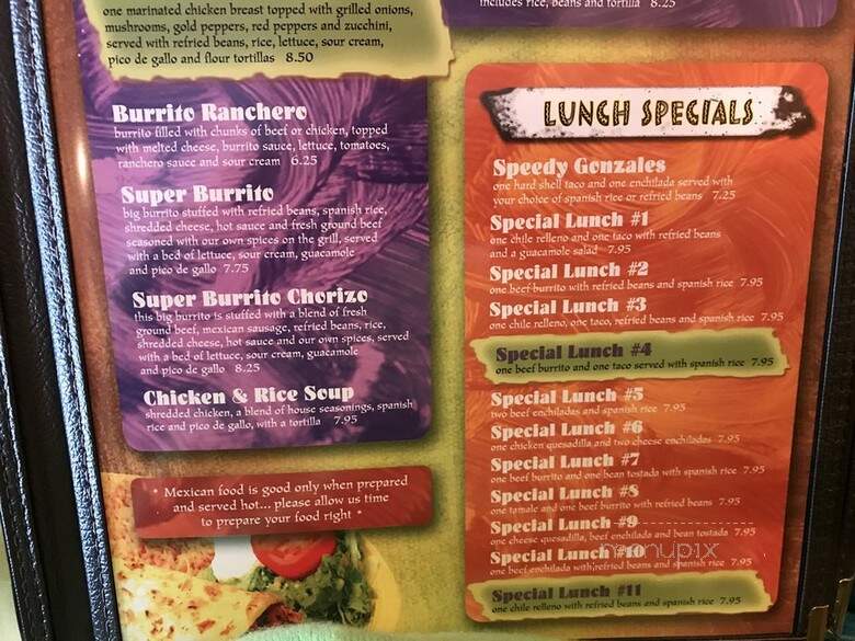 Los Agaves Mexican Grill - Iowa City, IA menu_pic