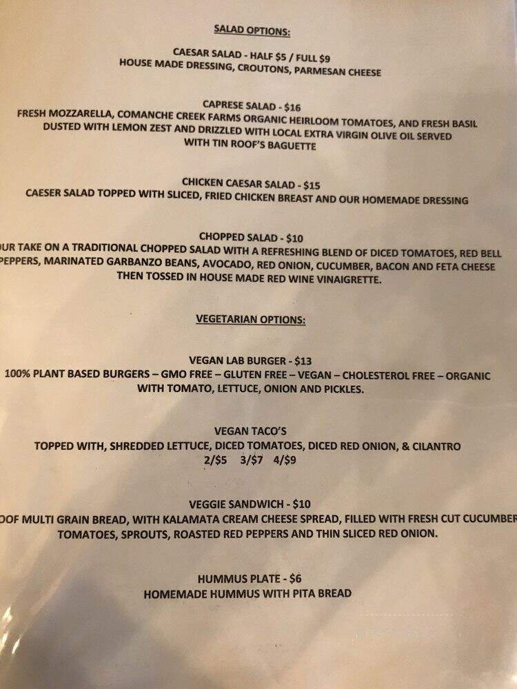 The Lab Bar And Grill - Chico, CA menu_pic