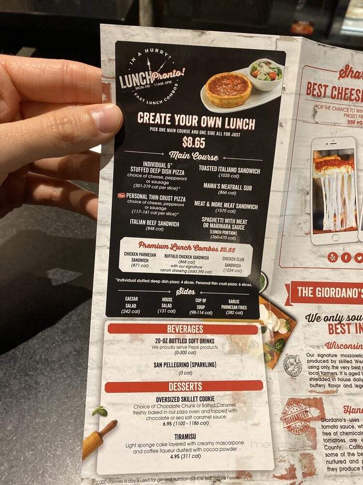 Giordano's - Greenwood, IN menu_pic