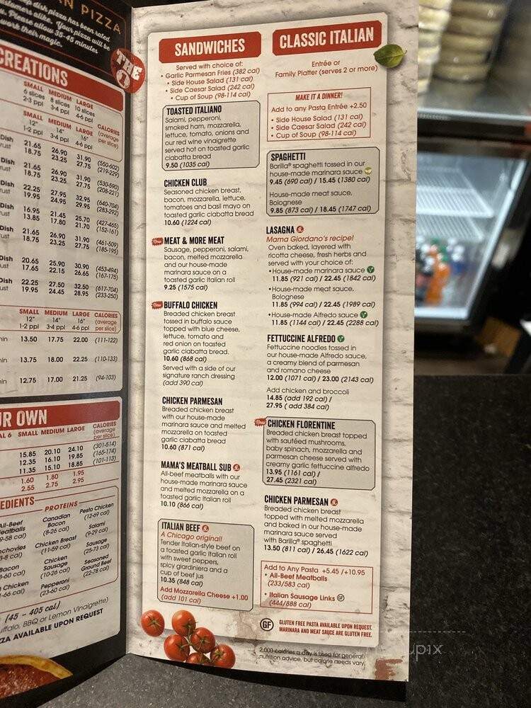 Giordano's - Greenwood, IN menu_pic