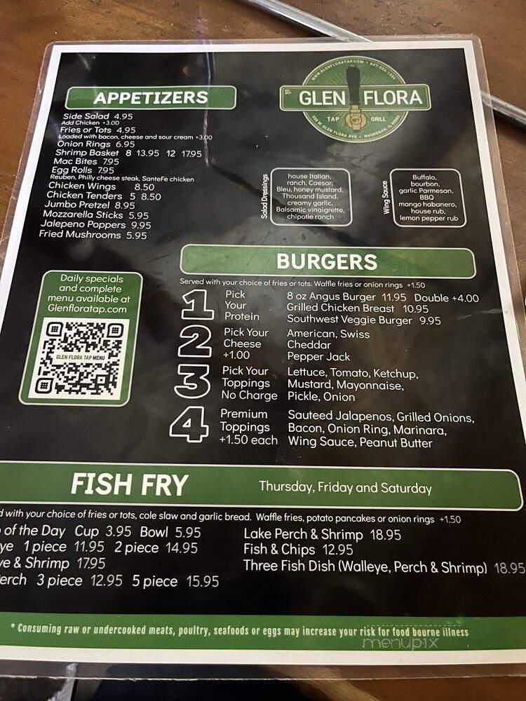 Glen Flora Tap & Grill - Waukegan, IL menu_pic