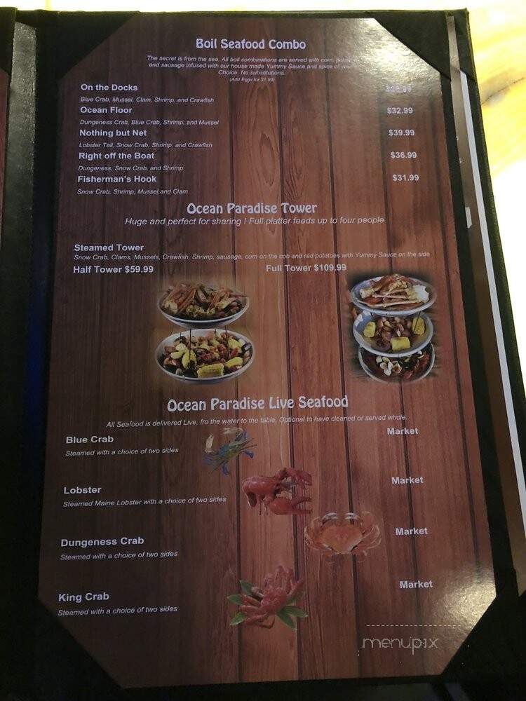 Yummy Crab Seafood Restaurant & Sports Bar - Jacksonville Beach, FL menu_pic