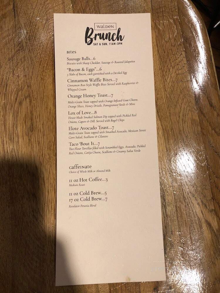 Walden - Nashville, TN menu_pic